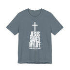 Jesus Saved My Life Light Pallete Tee — Christian Cross Faith Shirt (John 3:16)