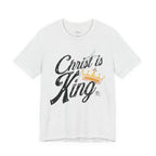 Christ Is King Tee Dark Pallete — Christian Faith Shirt with Crown Graphic
