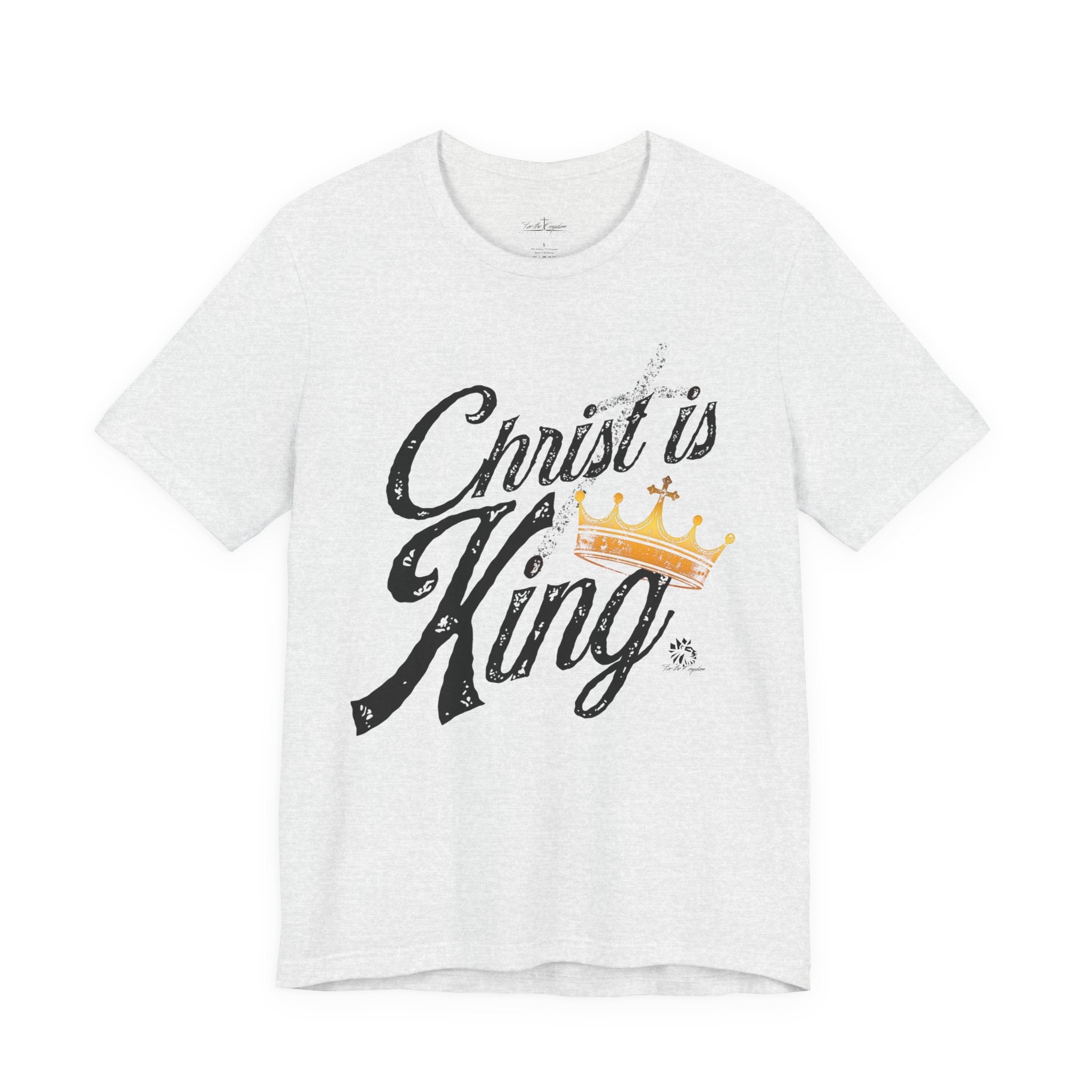 Christ Is King Tee Dark Pallete — Christian Faith Shirt with Crown Graphic