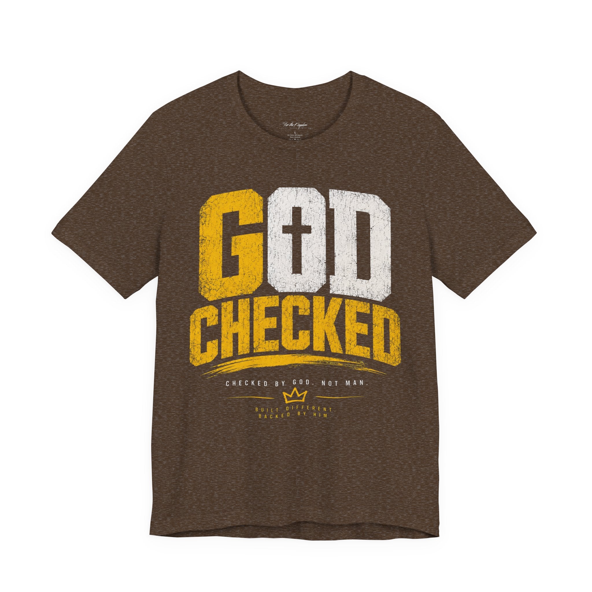God Checked T-Shirt — Christian Faith Graphic Tee