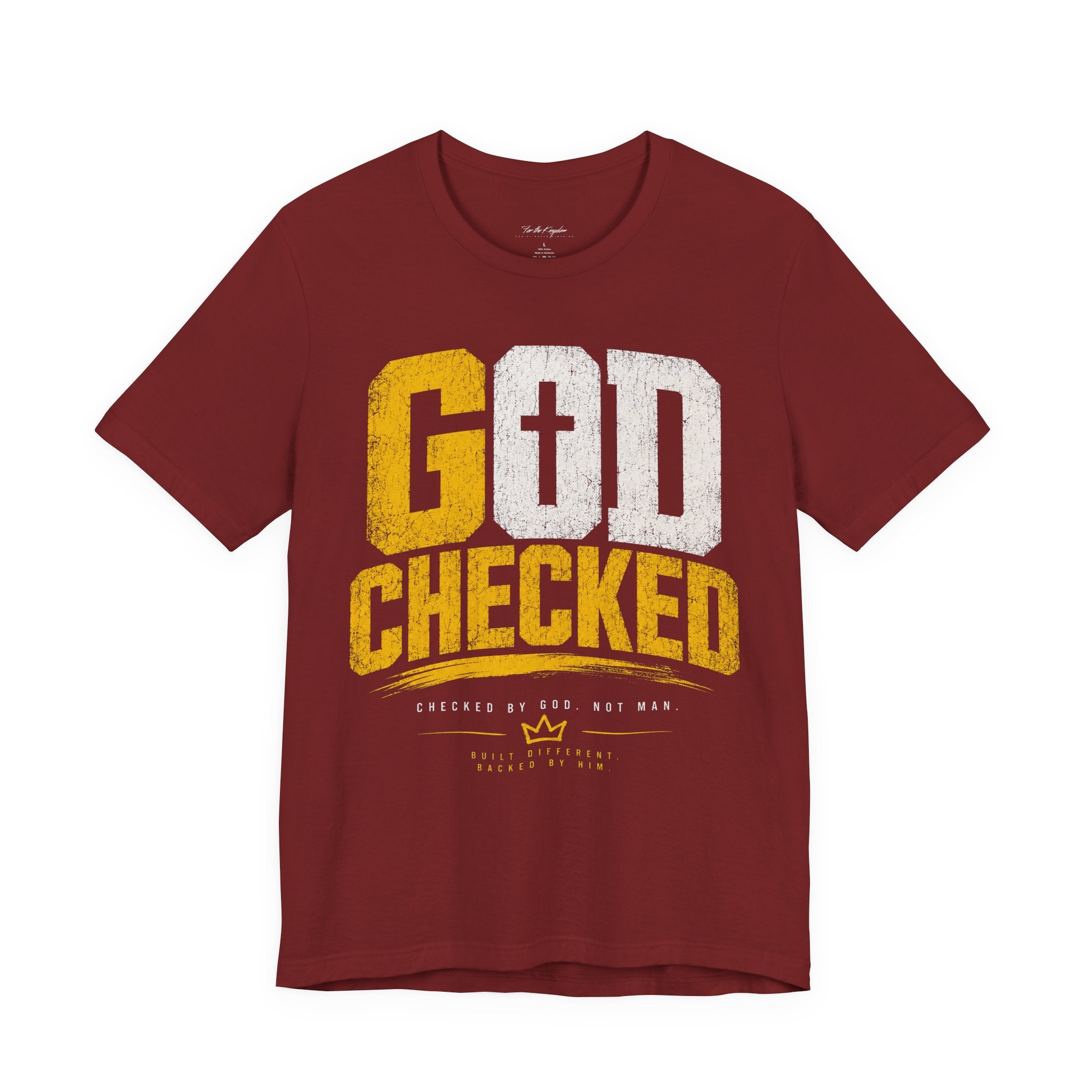 God Checked T-Shirt — Christian Faith Graphic Tee