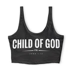 Child of God Sports Bra — Polyester All-Over Print Athletic Bra