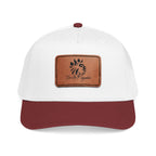 FTK Lion of Judah Leather Patch Baseball Cap — Mid Profile Rustic Outdoor Hat with Rectangle Patch