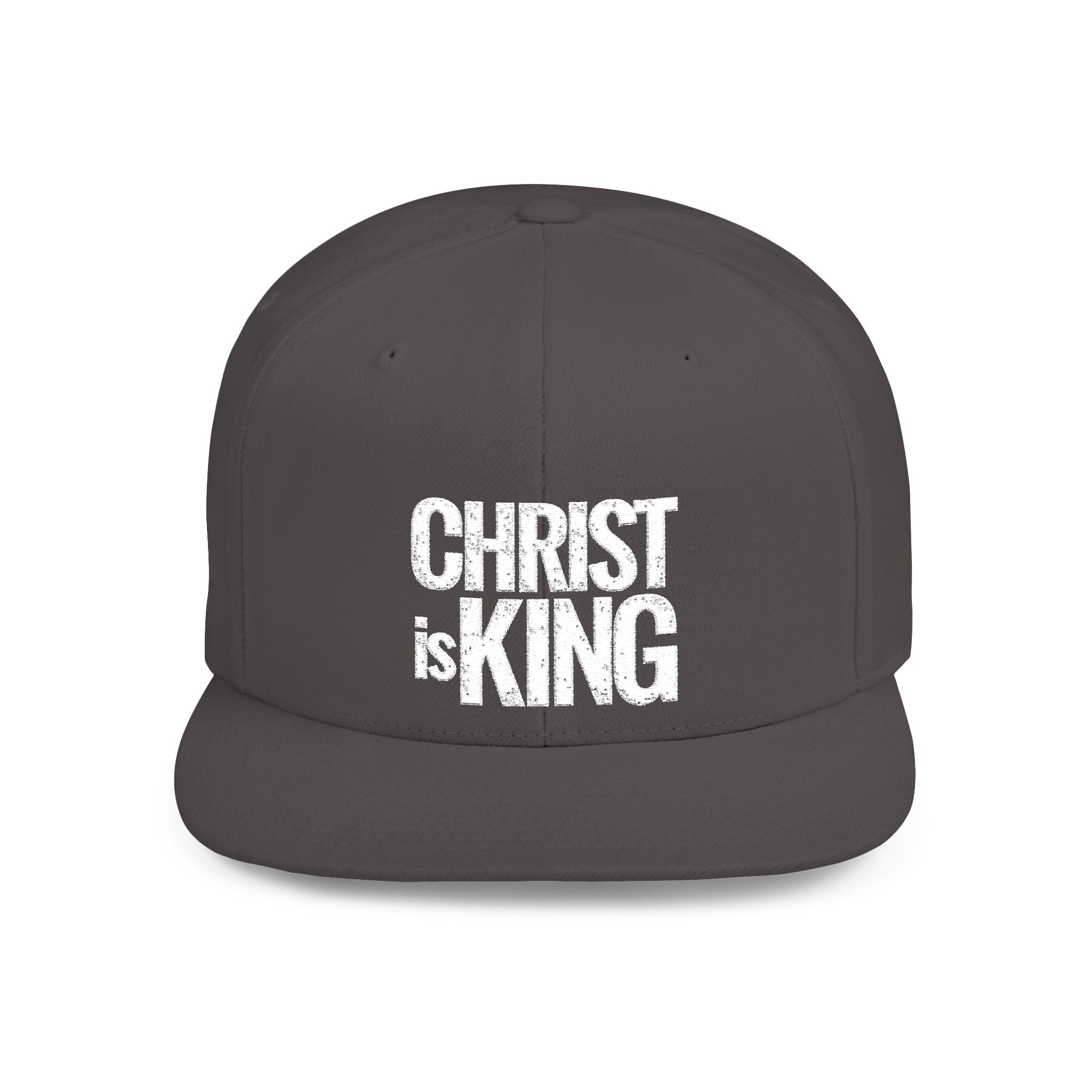 Copy of Christ is King — Flat Bill Snapback Hat — Bold Faith Statement Cap