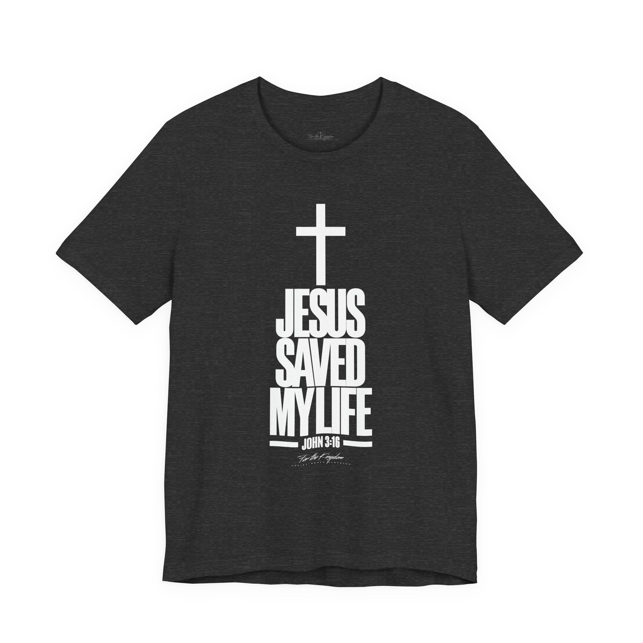 Jesus Saved My Life Light Pallete Tee — Christian Cross Faith Shirt (John 3:16)
