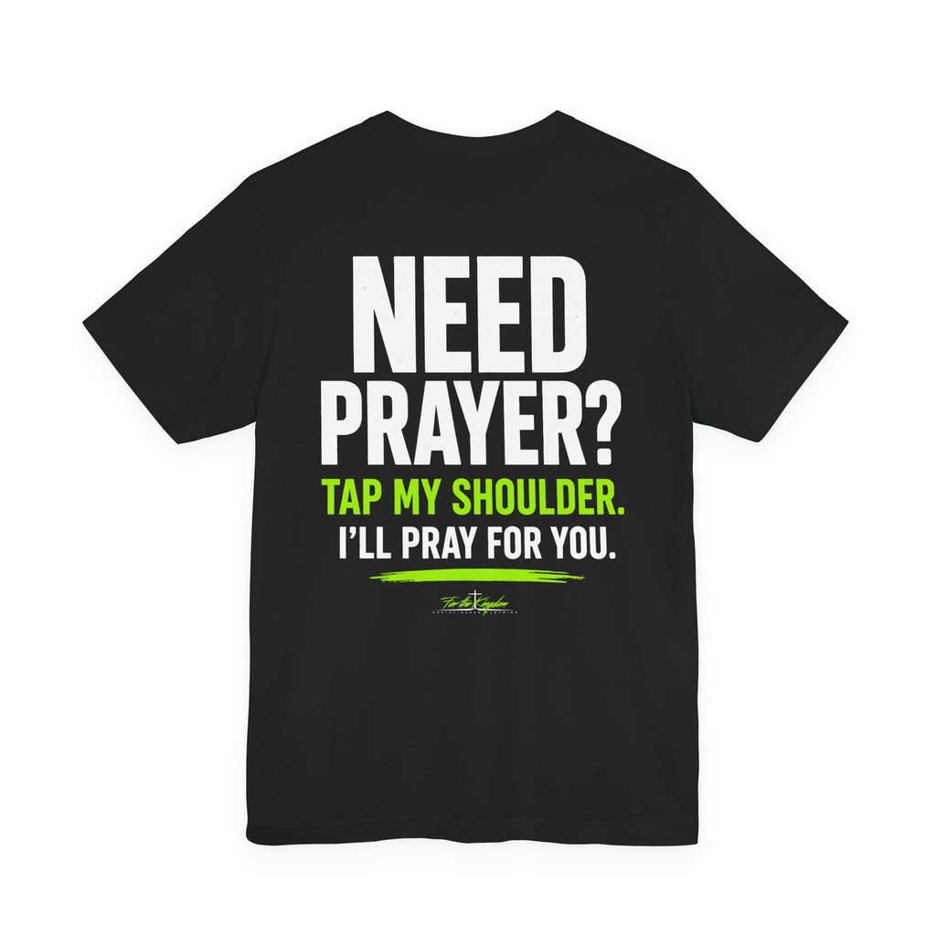 Lime Tap My Shoulder Tee — Christian Cross Short Sleeve T-Shirt