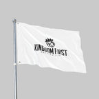 Kingdom First Double-Sided Flag — Matthew 6:33 Inspirational Church Banner