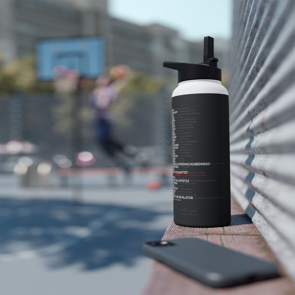 Bold Red 'Blessed' Stainless Steel Water Bottle — Insulated Travel Bottle
