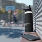 Bold Red 'Blessed' Stainless Steel Water Bottle — Insulated Travel Bottle