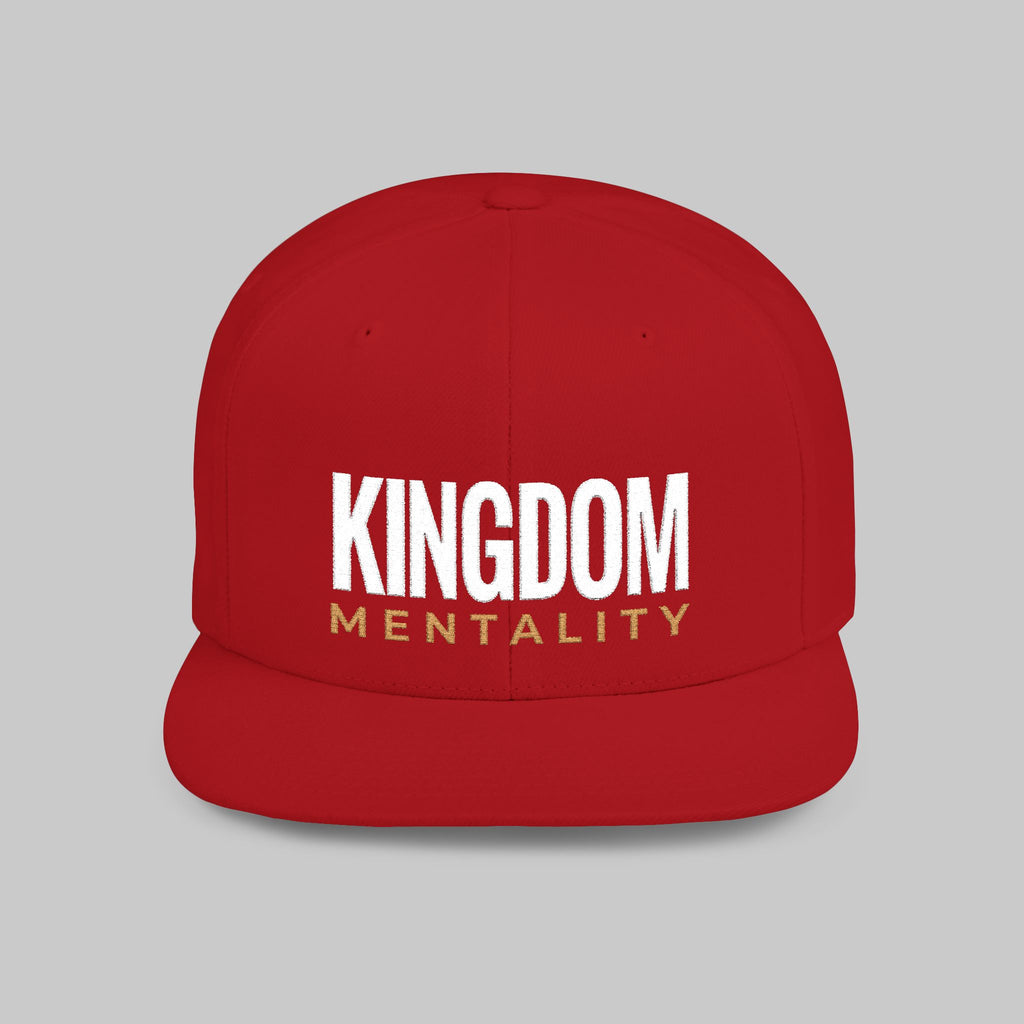 Kingdom Mentality Flat Bill Snapback Hat — Bold Faith-Inspired Streetwear Cap