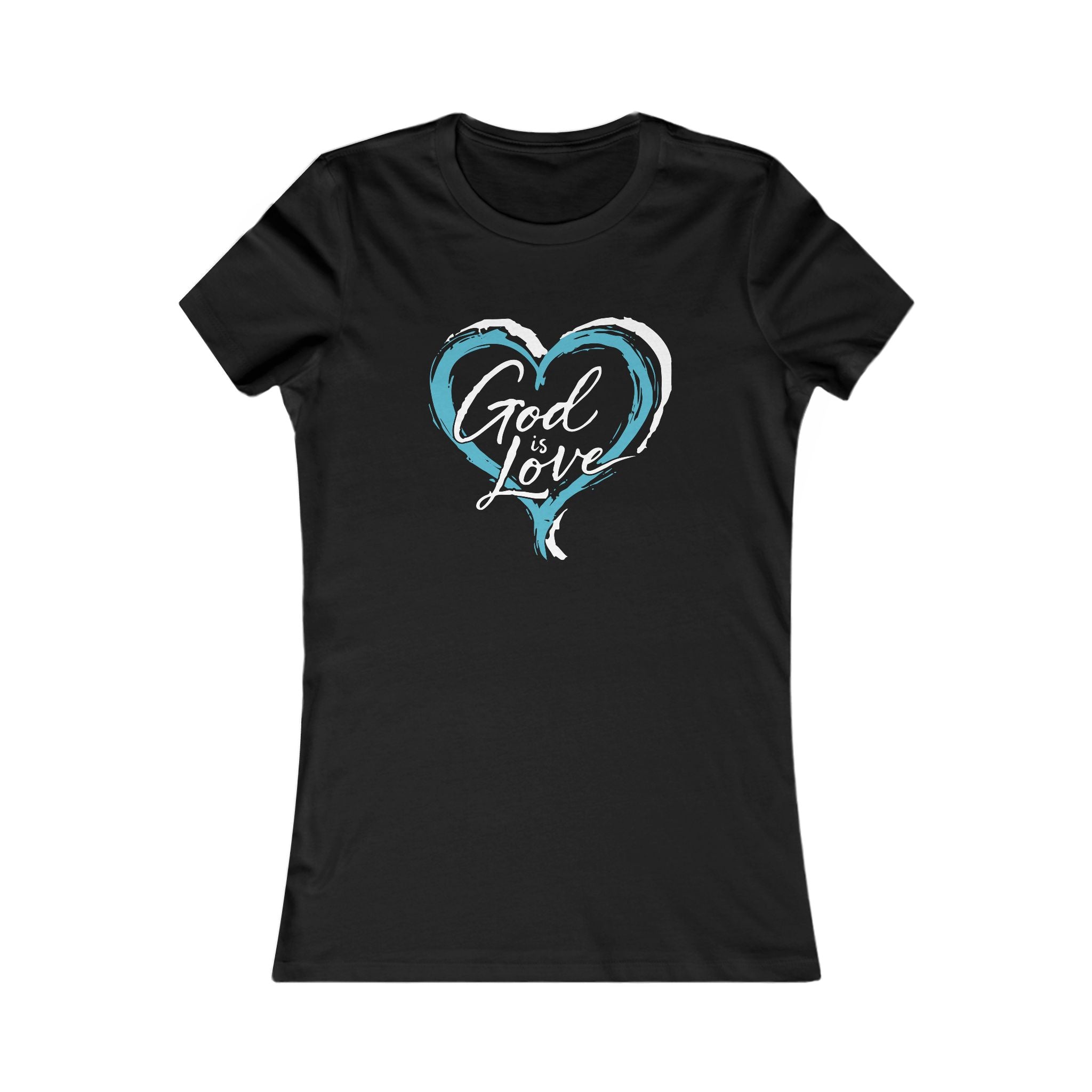 God Is Love Heart Women's Tee — Christian Graphic Shirt