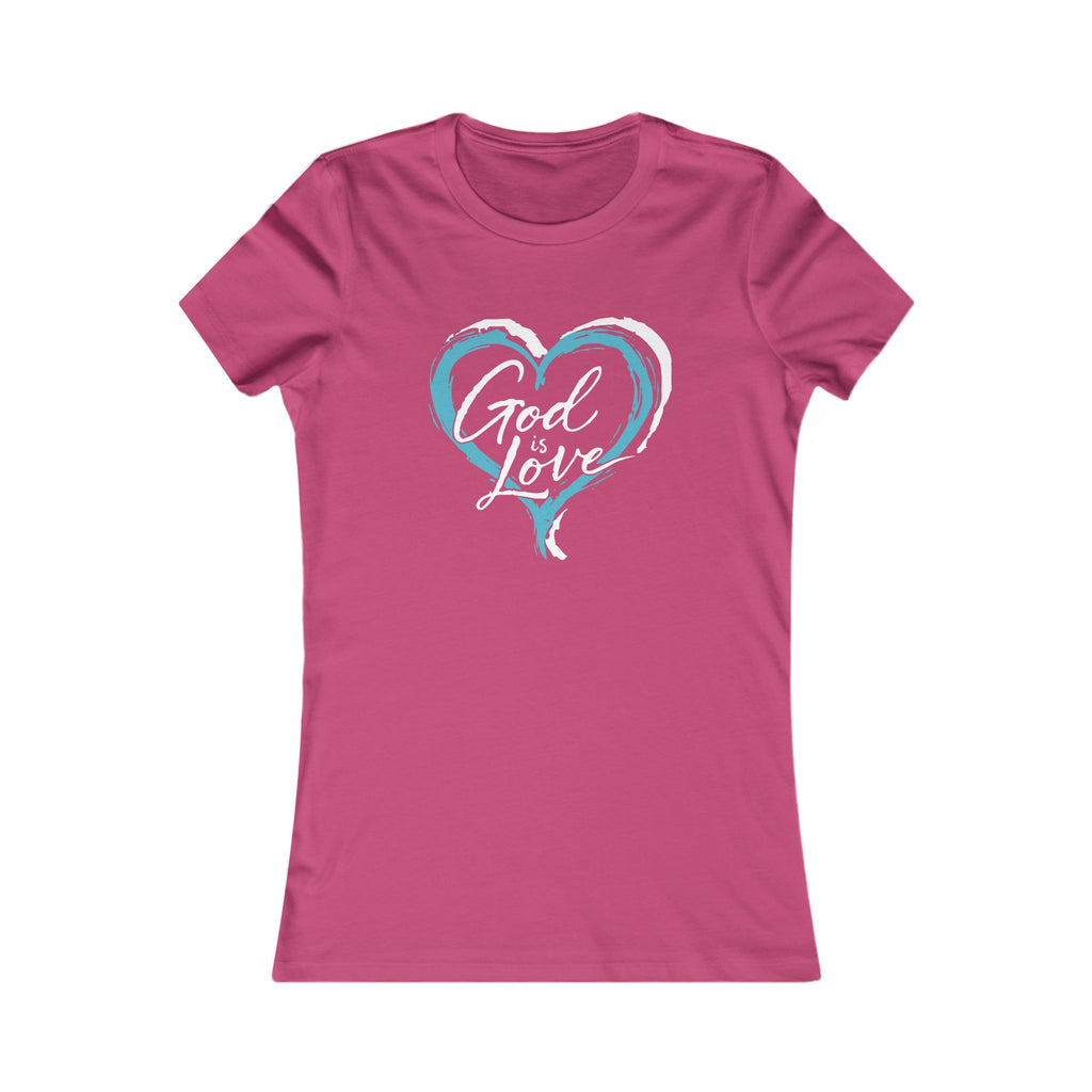 God Is Love Heart Women's Tee — Christian Graphic Shirt
