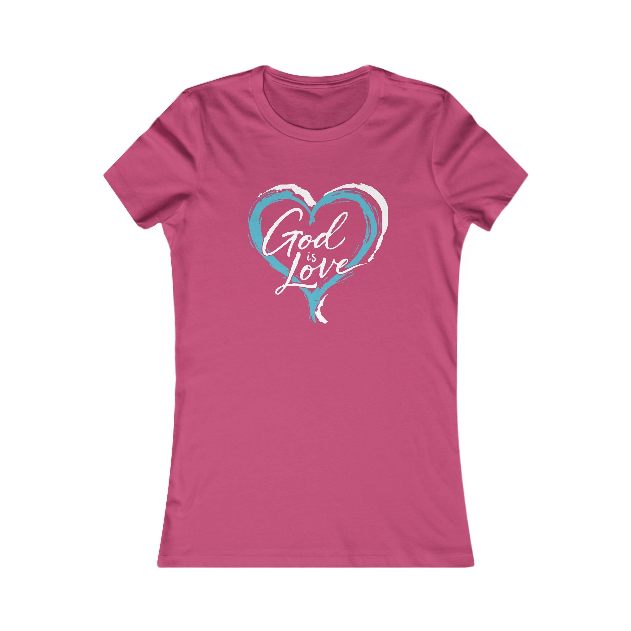 God Is Love Heart Women's Tee — Christian Graphic Shirt