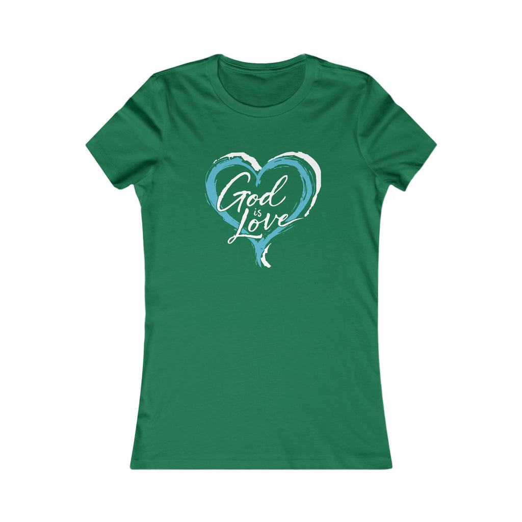 God Is Love Heart Women's Tee — Christian Graphic Shirt
