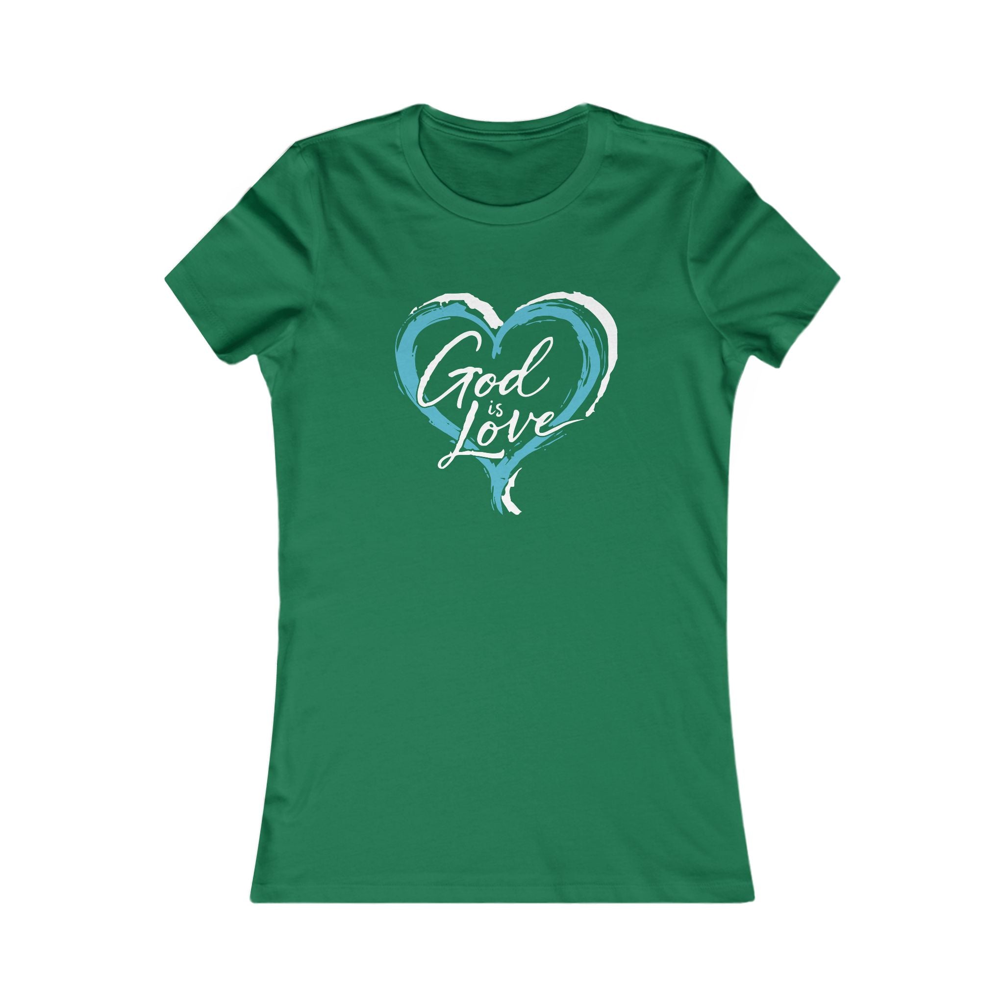 God Is Love Heart Women's Tee — Christian Graphic Shirt