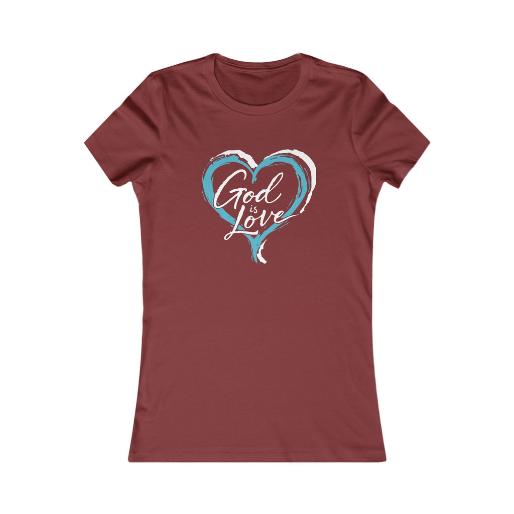 God Is Love Heart Women's Tee — Christian Graphic Shirt