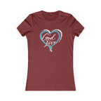 God Is Love Heart Women's Tee — Christian Graphic Shirt