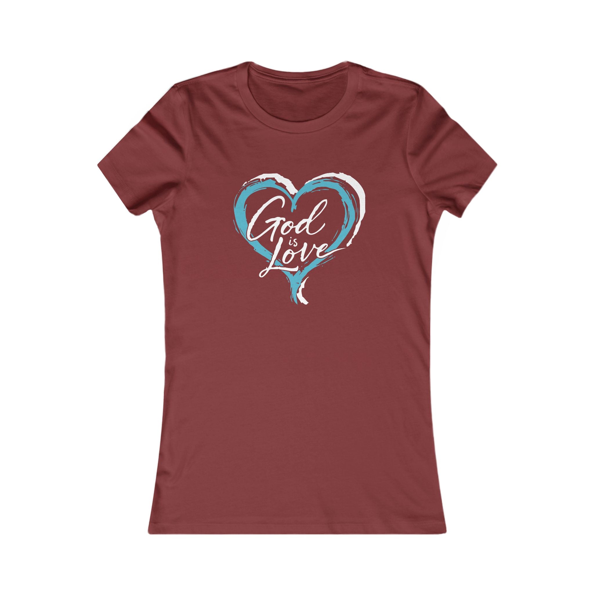 God Is Love Heart Women's Tee — Christian Graphic Shirt