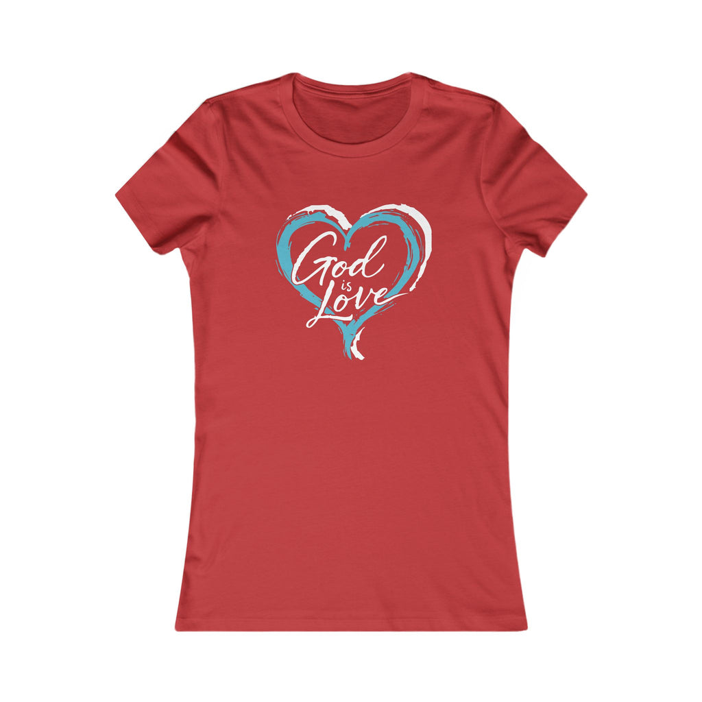 God Is Love Heart Women's Tee — Christian Graphic Shirt