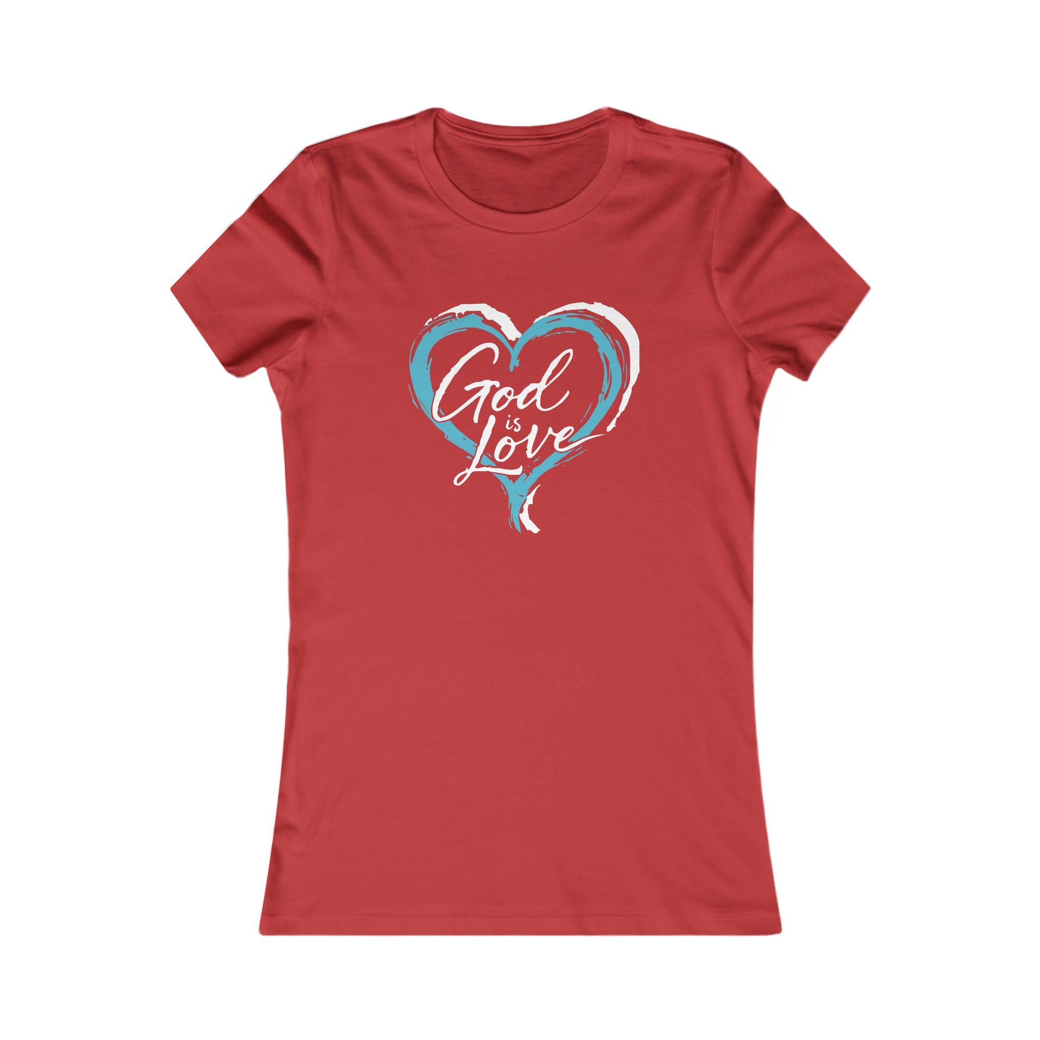 God Is Love Heart Women's Tee — Christian Graphic Shirt
