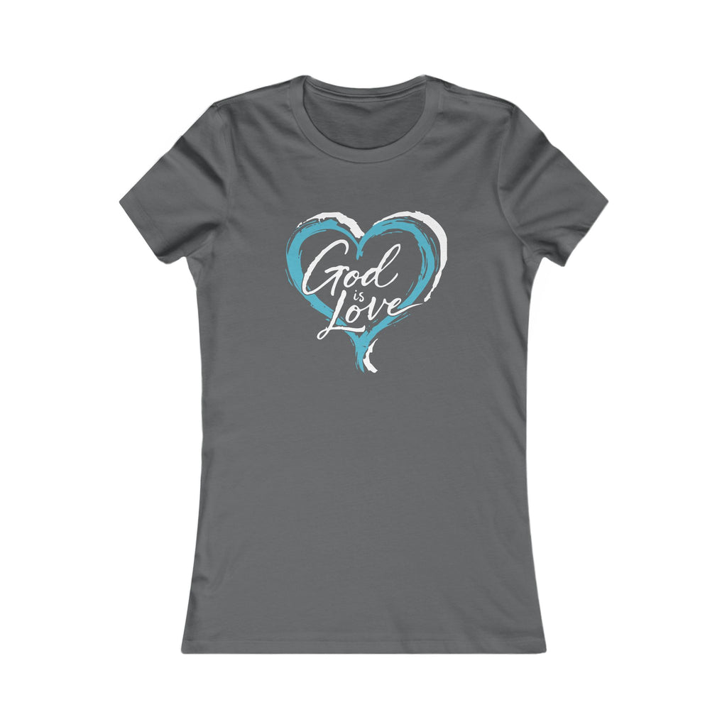 God Is Love Heart Women's Tee — Christian Graphic Shirt