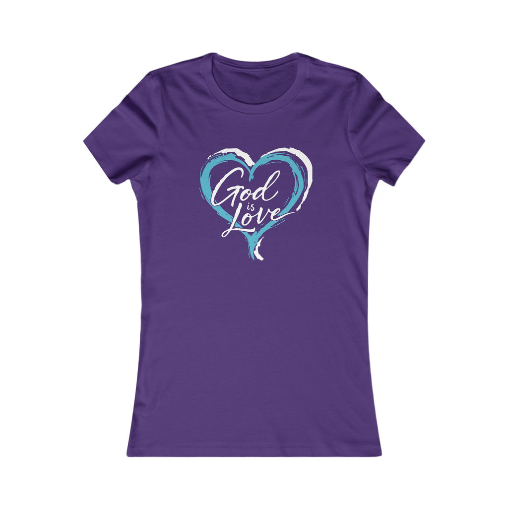 God Is Love Heart Women's Tee — Christian Graphic Shirt