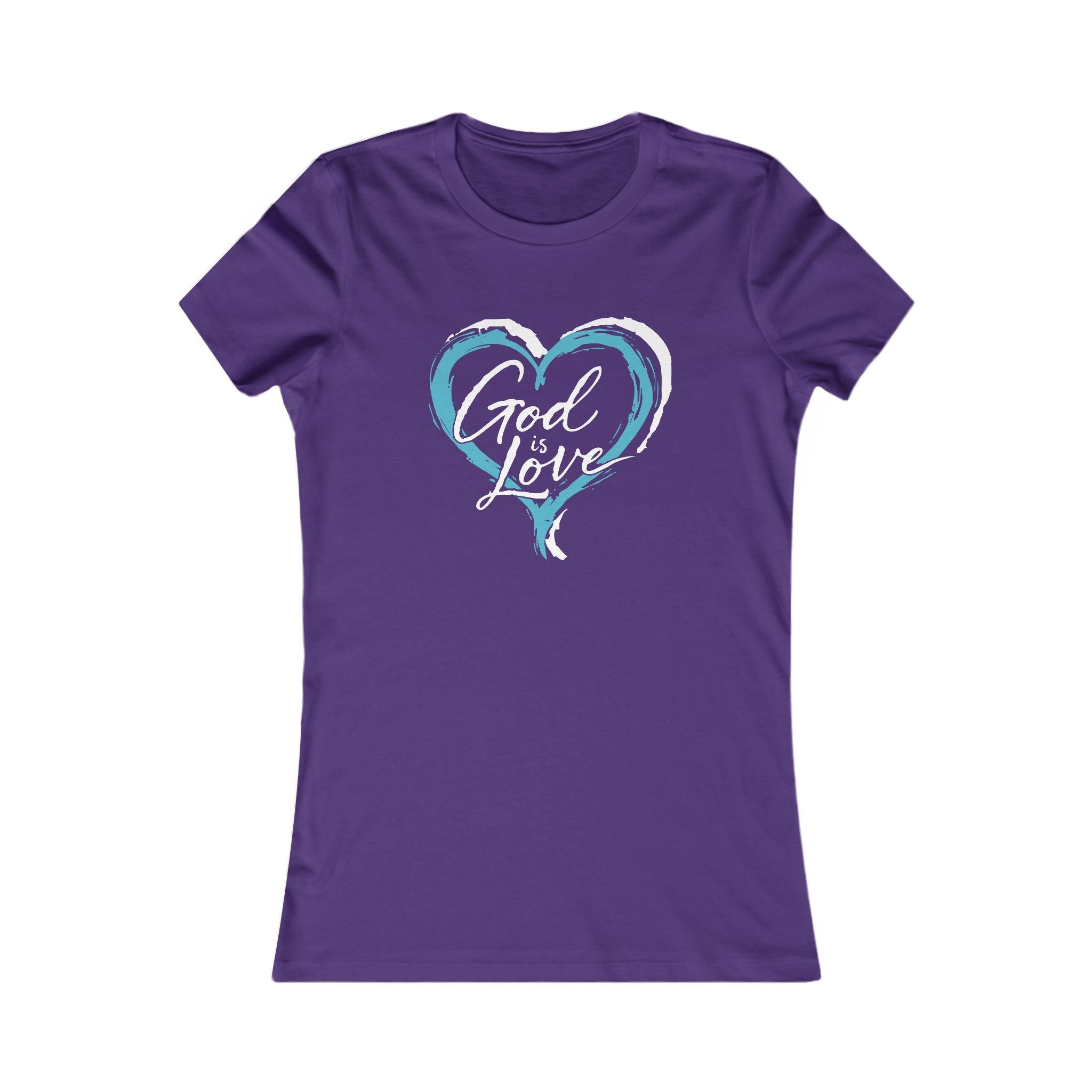 God Is Love Heart Women's Tee — Christian Graphic Shirt