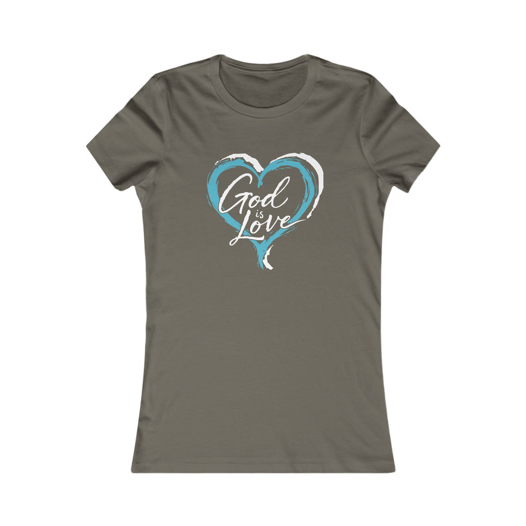 God Is Love Heart Women's Tee — Christian Graphic Shirt