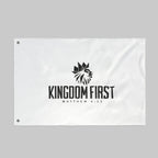 Kingdom First Double-Sided Flag — Matthew 6:33 Inspirational Church Banner