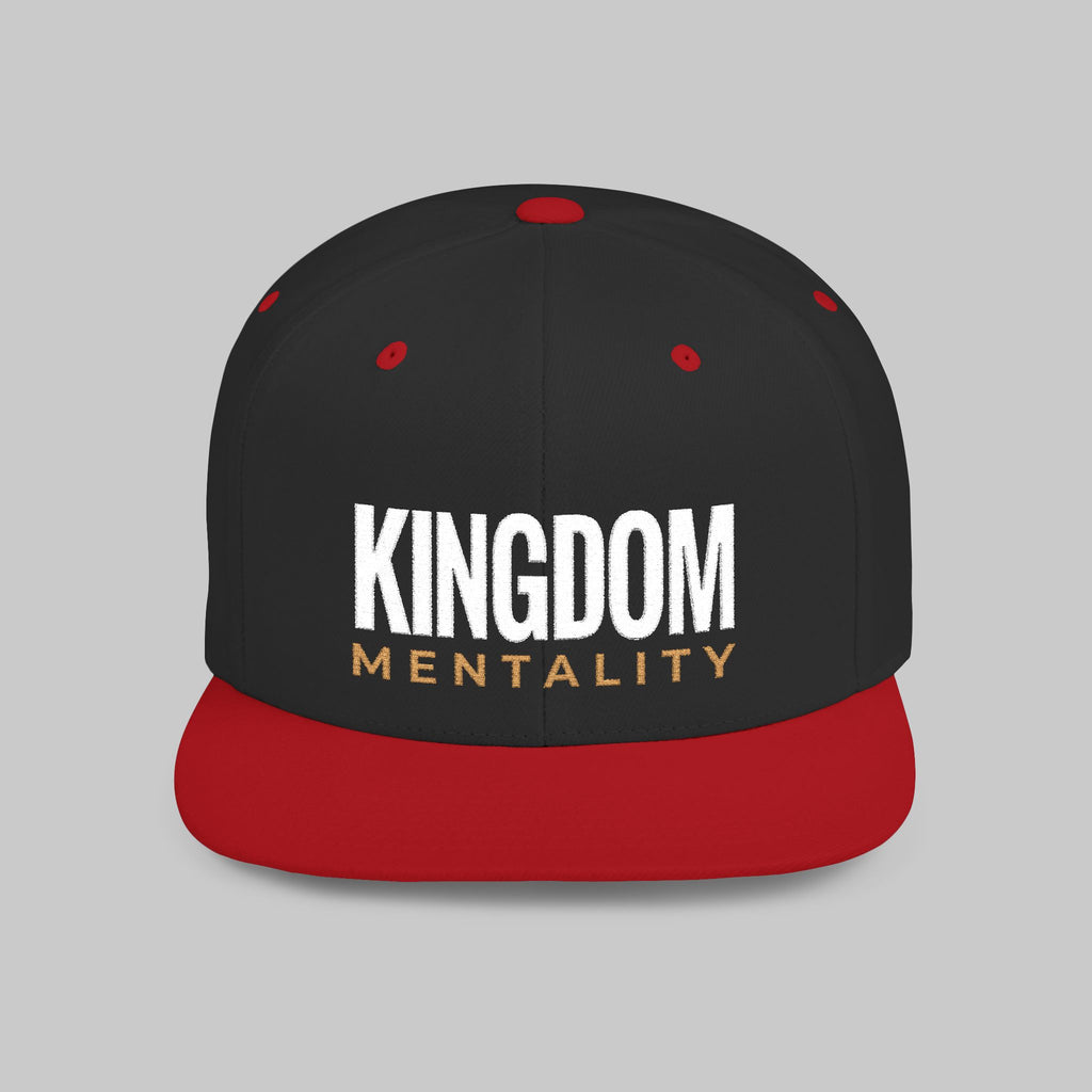 Kingdom Mentality Flat Bill Snapback Hat — Bold Faith-Inspired Streetwear Cap