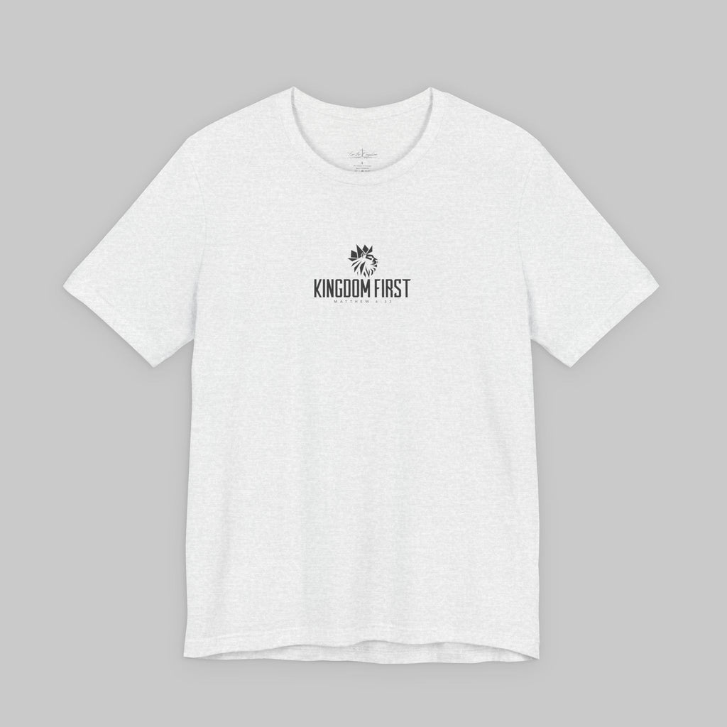 Kingdom First T‑Shirt — Faith-Inspired Minimalist White Tee