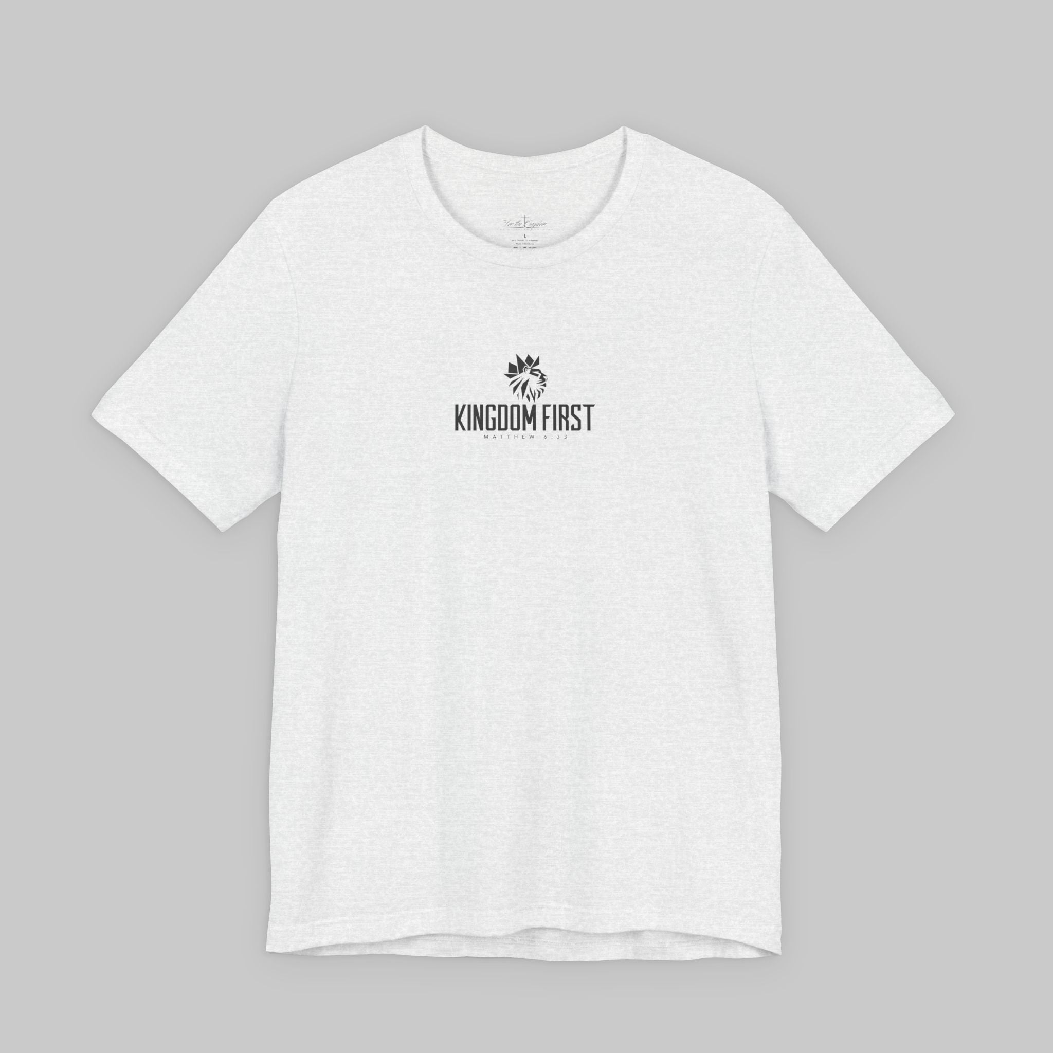 Kingdom First T‑Shirt — Faith-Inspired Minimalist White Tee