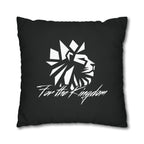 Lion of Judah - Black Script Pattern Decorative Throw Pillow Cover
