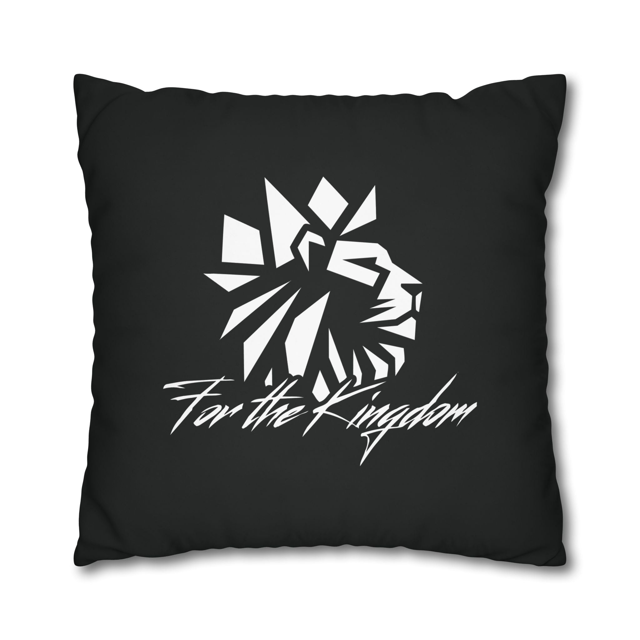 Lion of Judah - Black Script Pattern Decorative Throw Pillow Cover