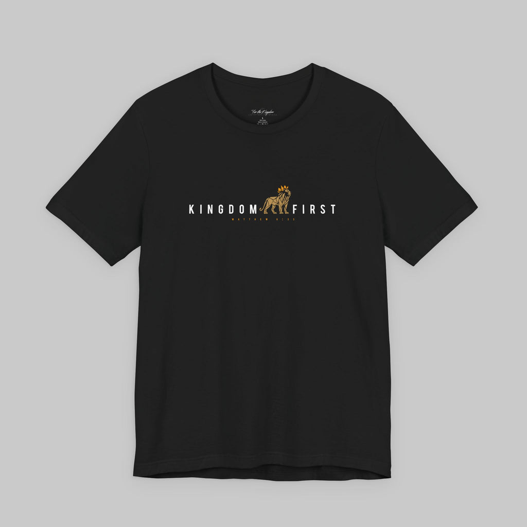 Kingdom First Lion Tee – Faith-Based Graphic T-Shirt