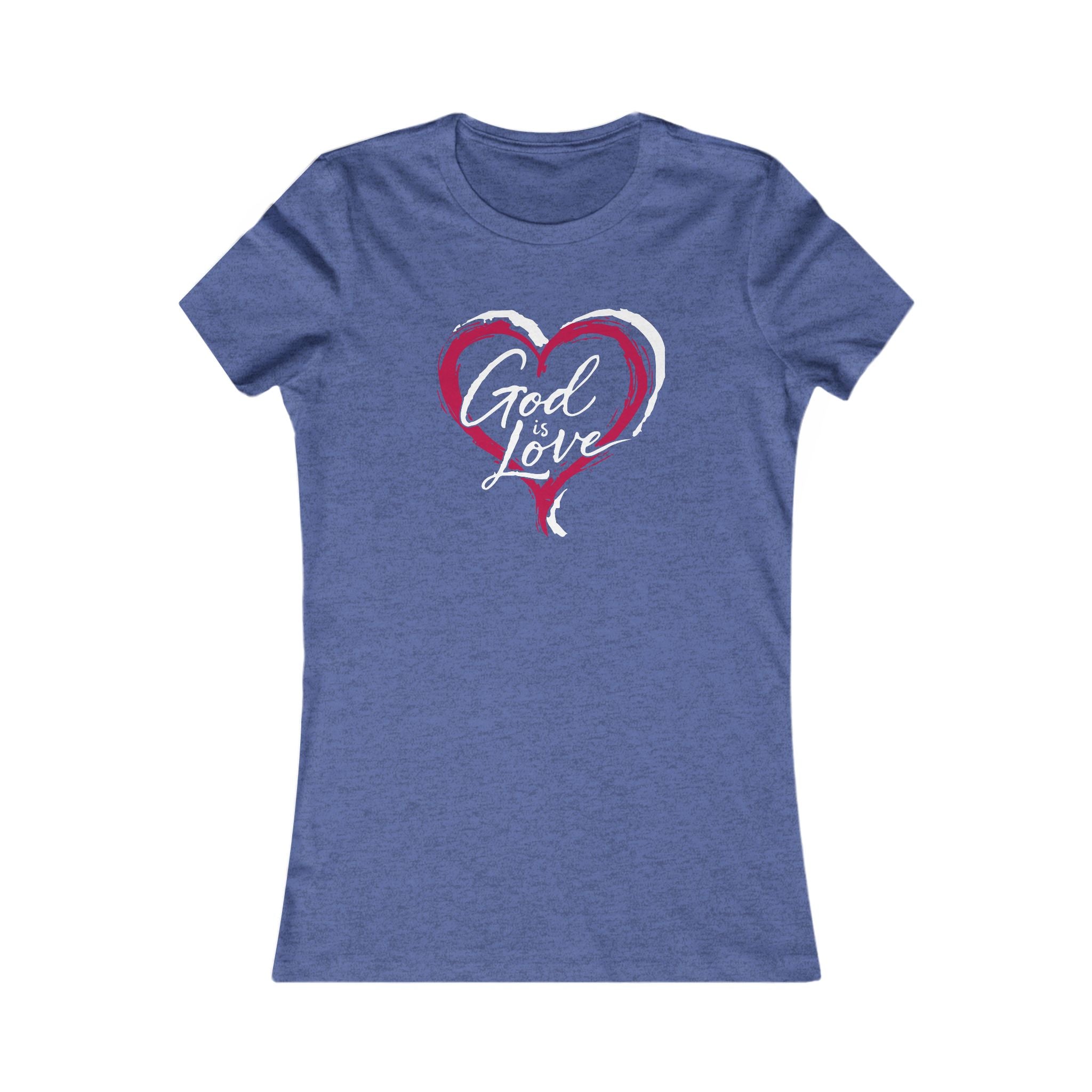 Women's Heart Tee — Simple Pink Brushstroke Heart T-Shirt
