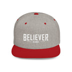 Believer Flat Bill Snapback Hat — Bold Faith Statement Cap