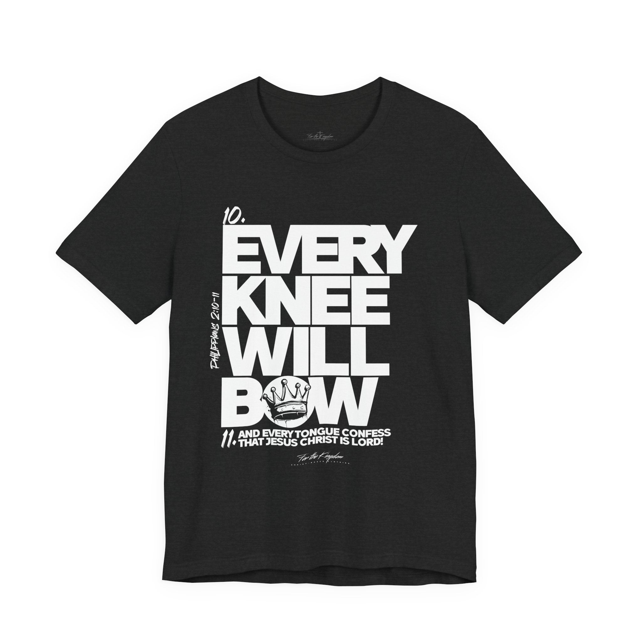 Every Knee Will Bow Light Palette Tee — Christian Faith Graphic T-Shirt