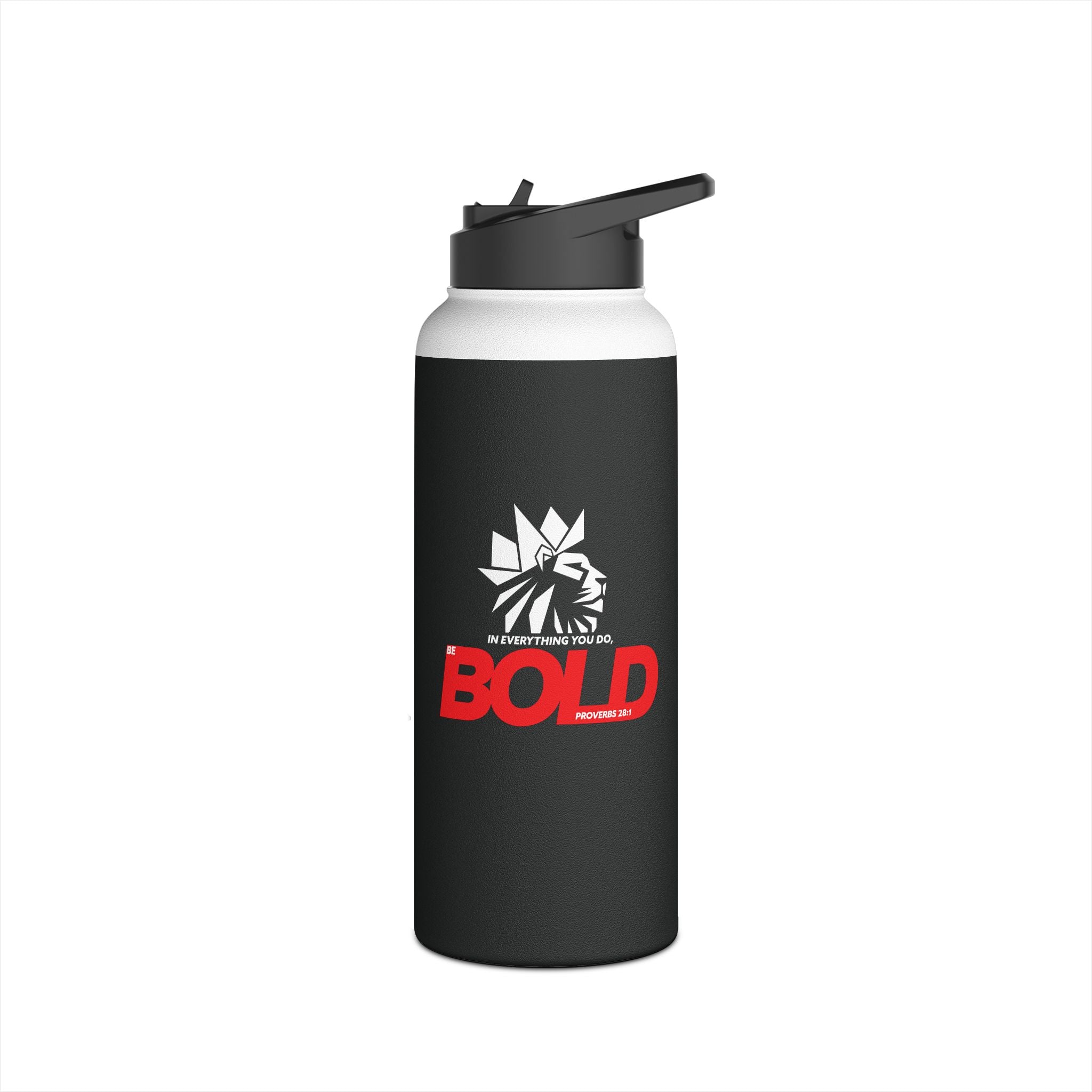 Bold Red 'Blessed' Stainless Steel Water Bottle — Insulated Travel Bottle