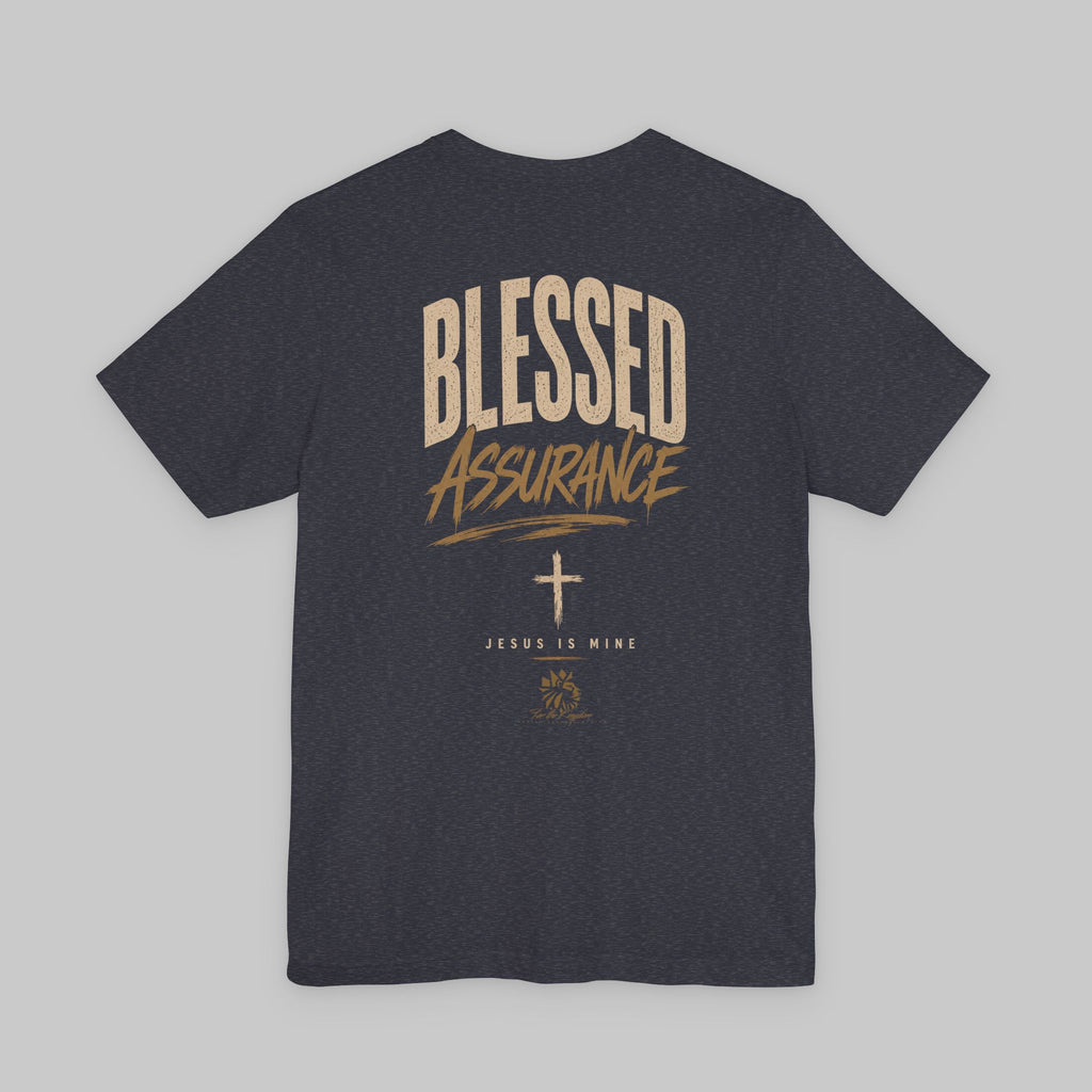 Blessed Assurance Tee — Christian Cross T‑Shirt ("Blessed Assurance" back print)