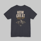 How Great Thou Art T-Shirt — Christian Cross & Mountain Worship Tee
