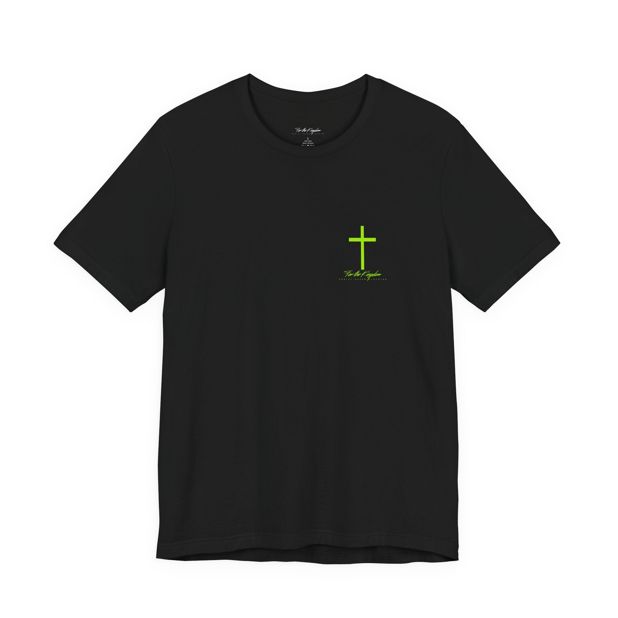 Lime Tap My Shoulder Tee — Christian Cross Short Sleeve T-Shirt