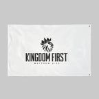 Kingdom First Double-Sided Flag — Matthew 6:33 Inspirational Church Banner