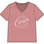 Chosen — Pale Pink — Christian Women's V-Neck Tee