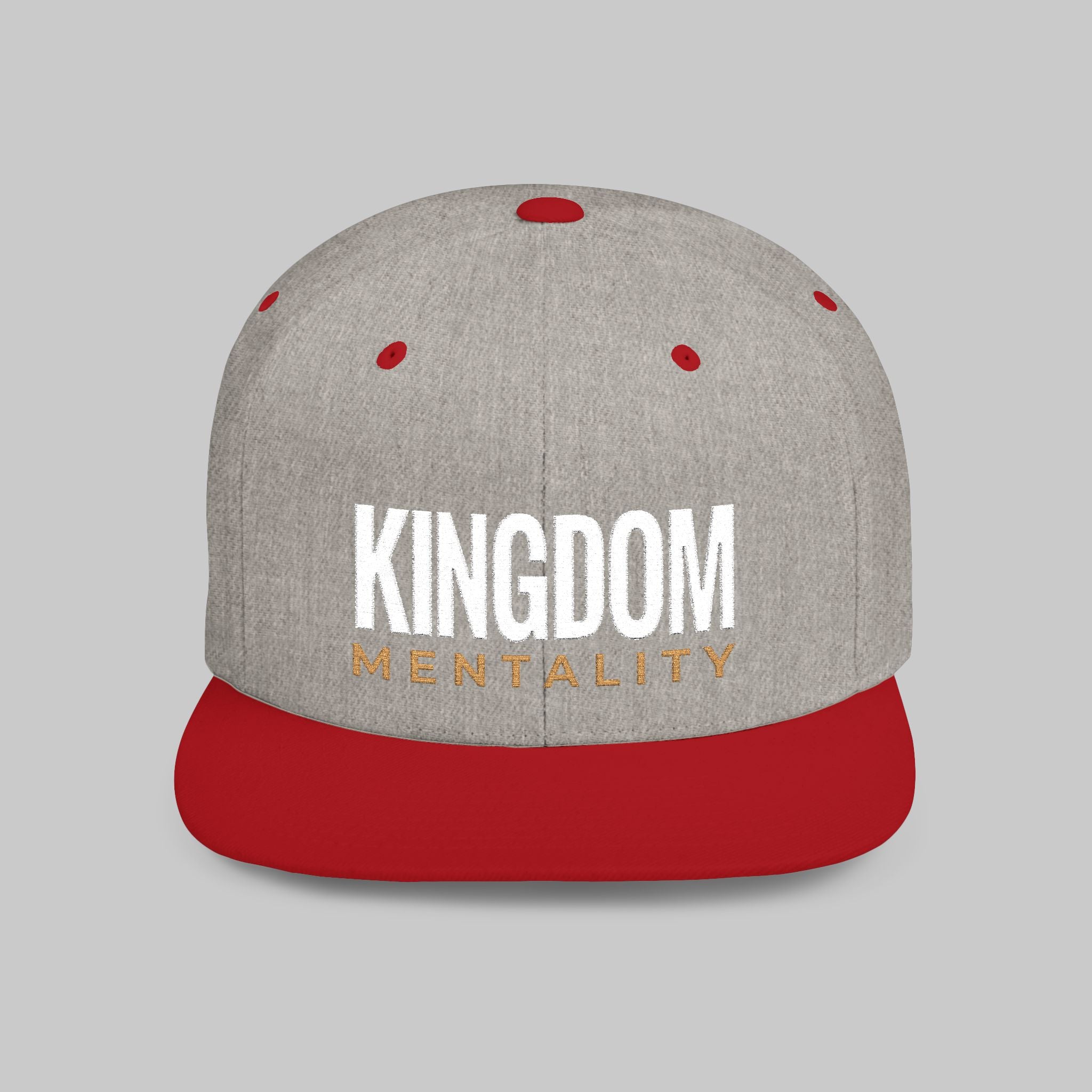 Kingdom Mentality Flat Bill Snapback Hat — Bold Faith-Inspired Streetwear Cap