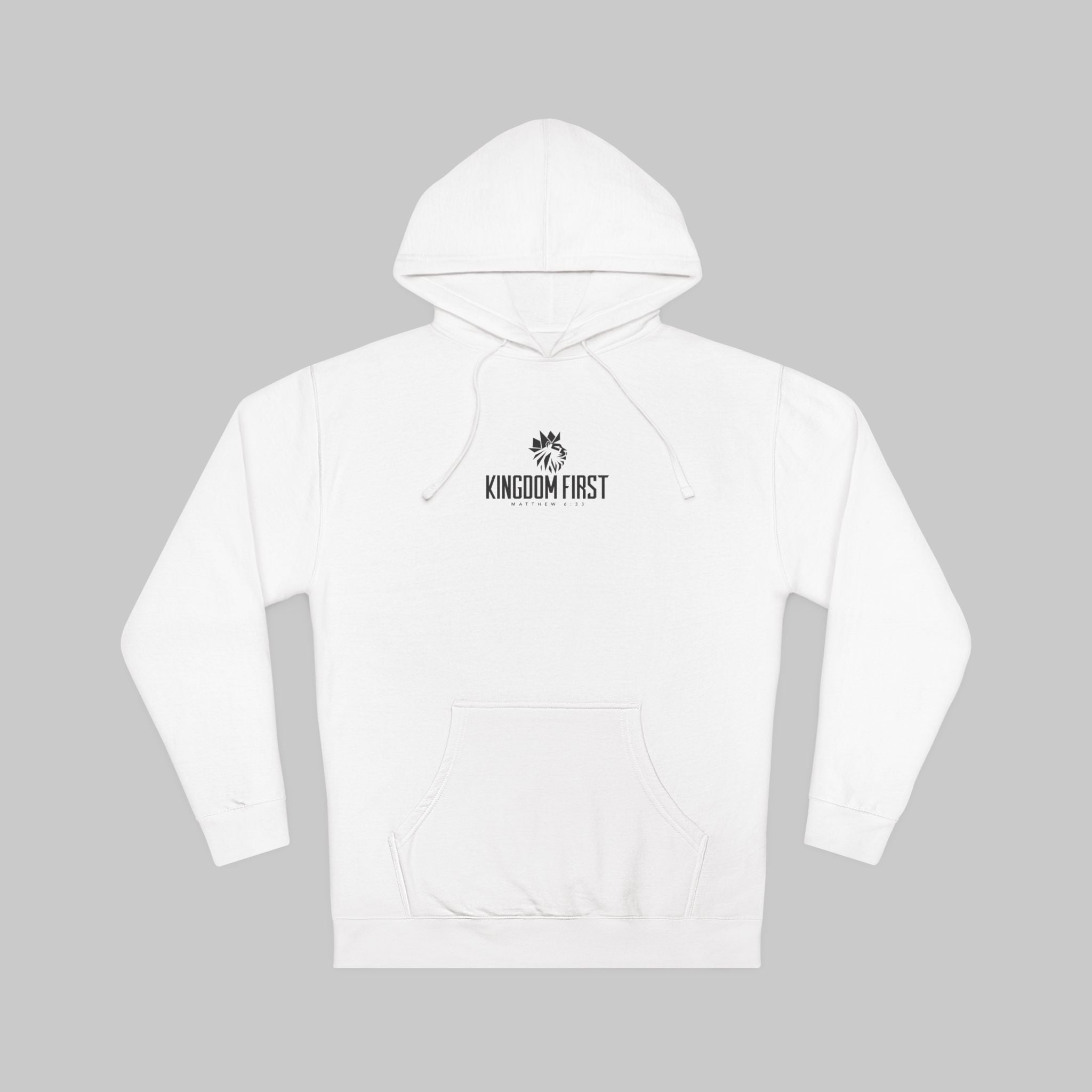 Kingdom First Hoodie — Minimal Faith-Inspired Hooded Sweatshirt