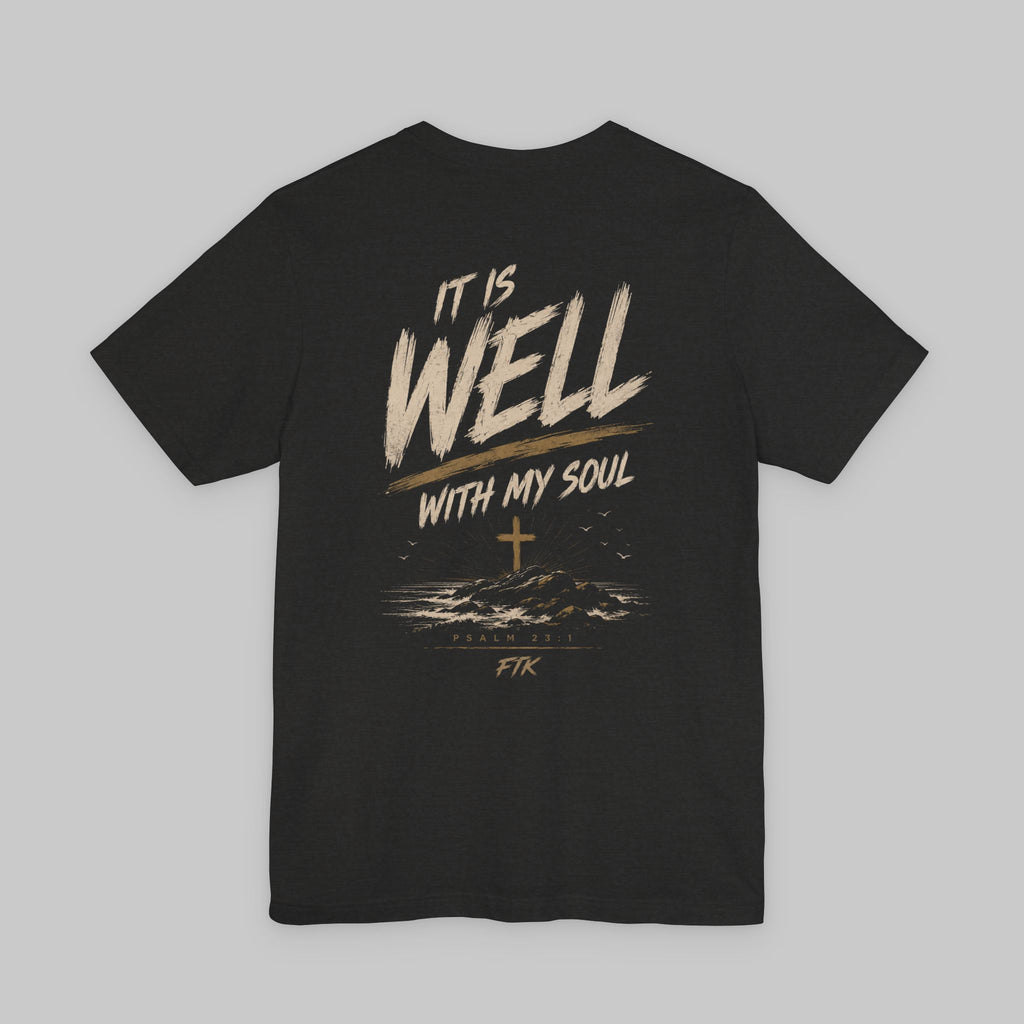 Wellness Unisex Tee with Psalm 23:1 Design