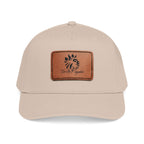 FTK Lion of Judah Leather Patch Baseball Cap — Mid Profile Rustic Outdoor Hat with Rectangle Patch