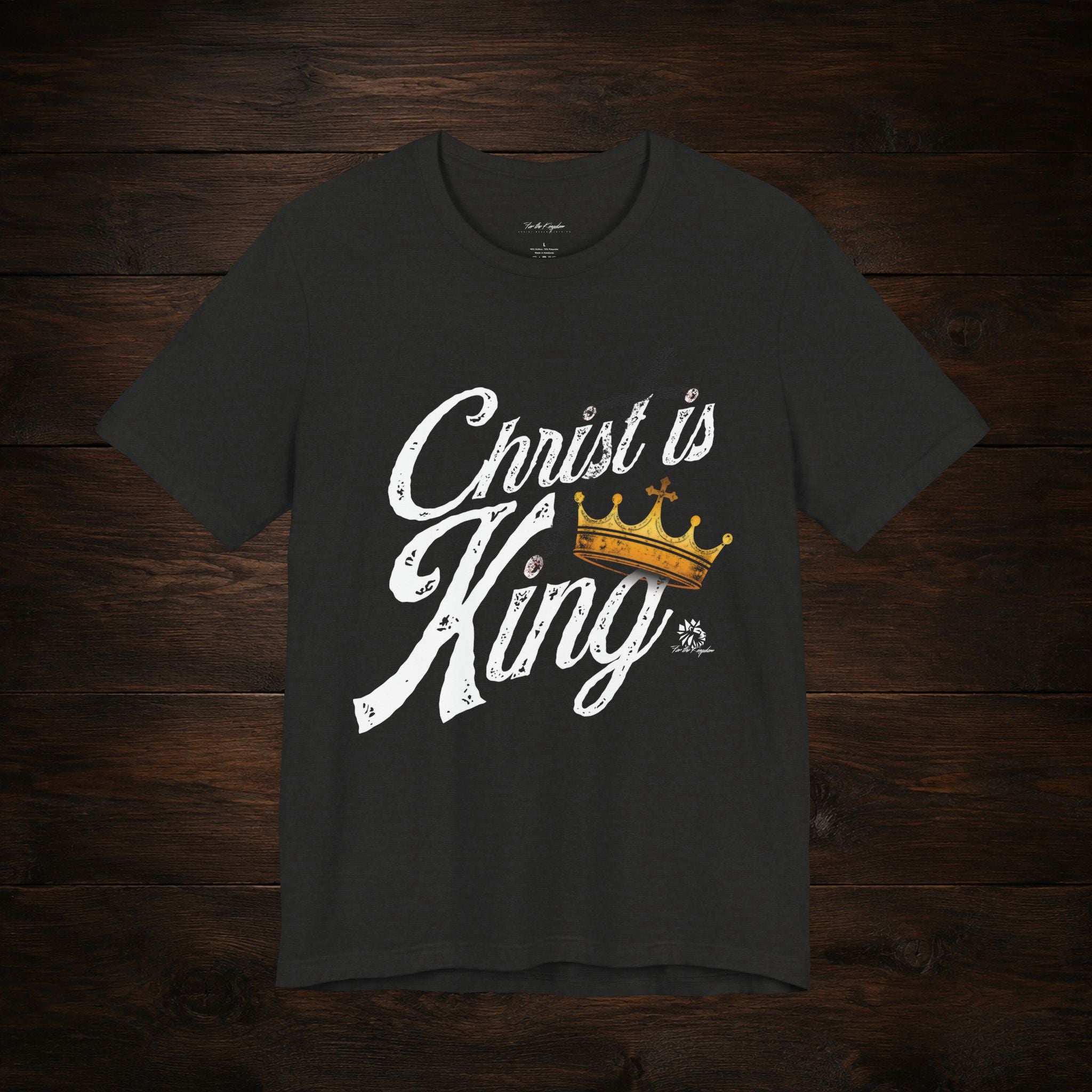 Christ Is King Tee Light Pallete — Christian Faith Shirt with Crown Graphic