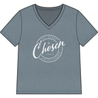 Chosen — WHITE — Christian Women's V-Neck Tee